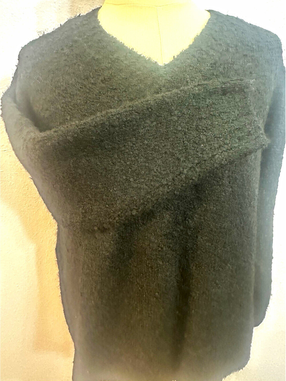 99 Jane Street Women’s Black Solid Fringe Shawl/Wrap Scarf Wrap